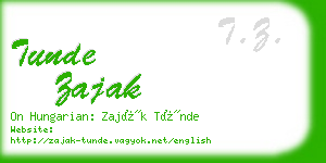 tunde zajak business card